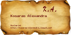 Kosaras Alexandra névjegykártya