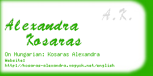 alexandra kosaras business card